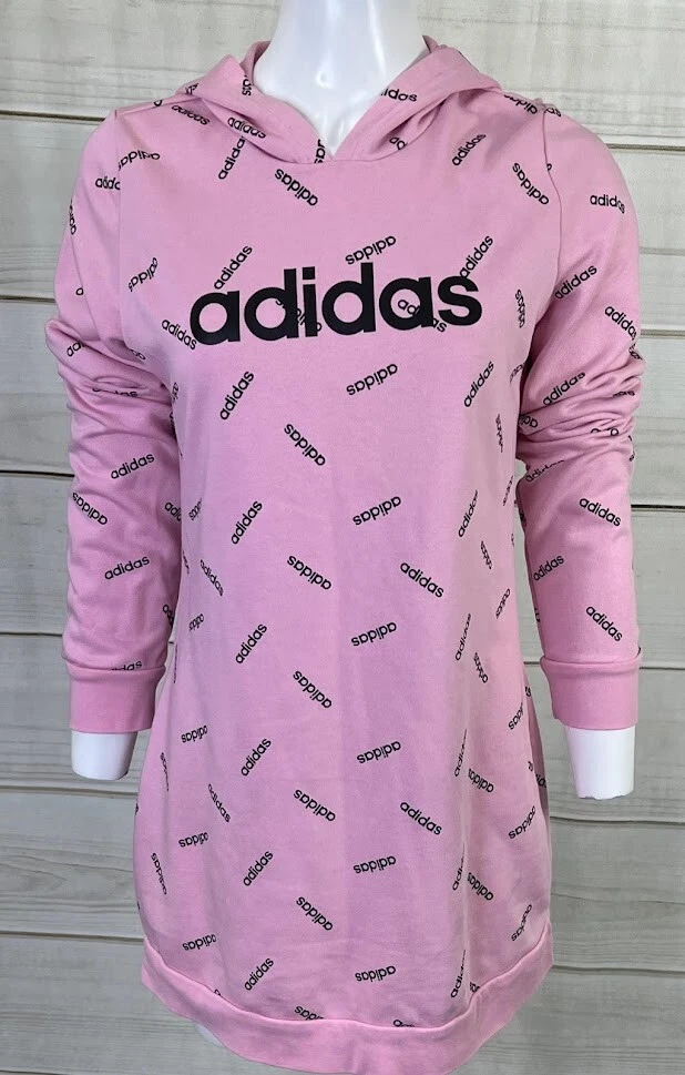 Adidas logo print tunic clearance hoodie