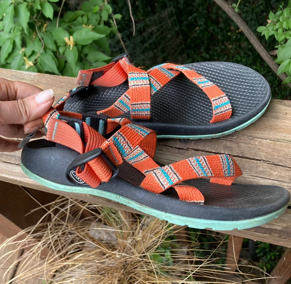Orange chaco sandals discount