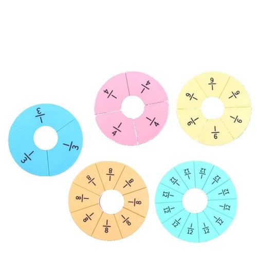 Educational Fraction Manipulatives Interactive Math Tool for Kids - Photo 5/8