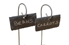 5 Long Natural Slate Garden Plant Markers Label Tags Stakes Vegetables 10cmx4cm