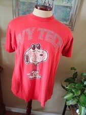 Vintage 90s Peanuts Snoopy Ivy Tech Delta T-Shirt Adult Lg Made in USA