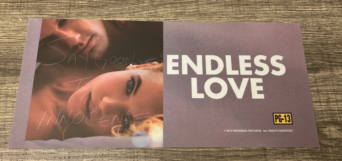 2014 Endless Love Movie Theater Mylar Poster 6x13” Gabriella Wilde