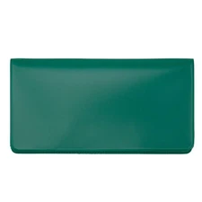 Forest Green Vinyl Checkbook Cover, Top Tear Personal Vinyl Checkbook Cover