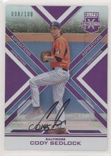 2016 Panini Elite Extra Edition Aspirations Purple 8/100 Cody Sedlock Auto 0f6