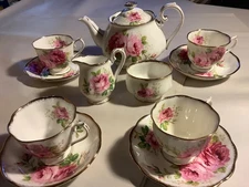 Royal Albert American Beauty 12Piece Tea Set England Bone China
