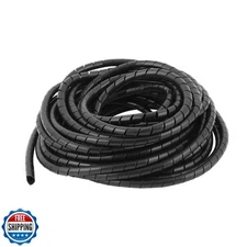Spiral Cable Wrap - 25 Ft 3/8" Spiral Wire Wrap Cord Covers Bundle Sleeve Hos