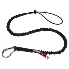 Ergodyne Squids 3100EXT Tool Lanyard with Single Carabiner Extended, Black