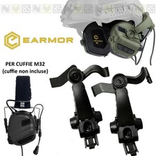 Adattatori Attacchi Elmetto Arc Cuffie EARMOR M16C per M32 MOD 3 4 NERO BLACK