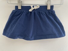OshKosh B'Gosh Baby Girl Solid Blue 100 Cotton Elastic Waist Pull On Skort 6-9M
