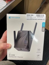 ROCK SPACE AC2100 DUAL BAND WI-FI REPEATER NIB ECP016103 