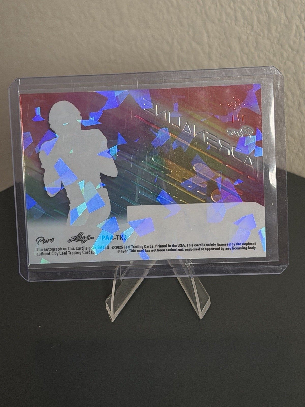 2025 Leaf Pure Tyreek Hill Pure Adrenaline Auto 1/1 Dolphins One of One view 2