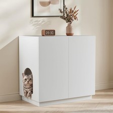 Large/Tall Litter Box Enclosure Modern Wooden Litter Box Furniture XL Litterbox