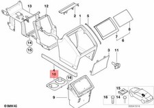 Genuine Bmw E39 520d 520i 523i 2.4 525d 525i 525td Rear Can Holder 51168249707