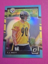 2017 Donruss Optic - Rookies T.J. Watt #122 Aqua Prizm /299 (RC)