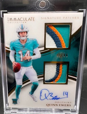 2025 Panini Immaculate Quinn Ewers Rookie Patch Auto Tri-Color /99 Miami Dolphin