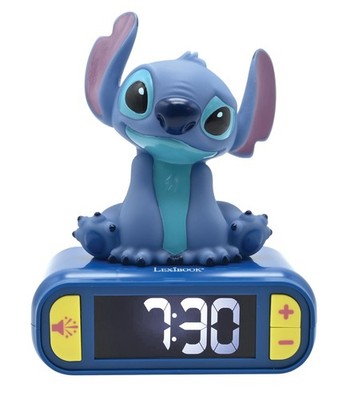 LEXiBOOK, Disney Stitch, Stitch Nightlight Alarm Clock, Sounds and Melodies, ...