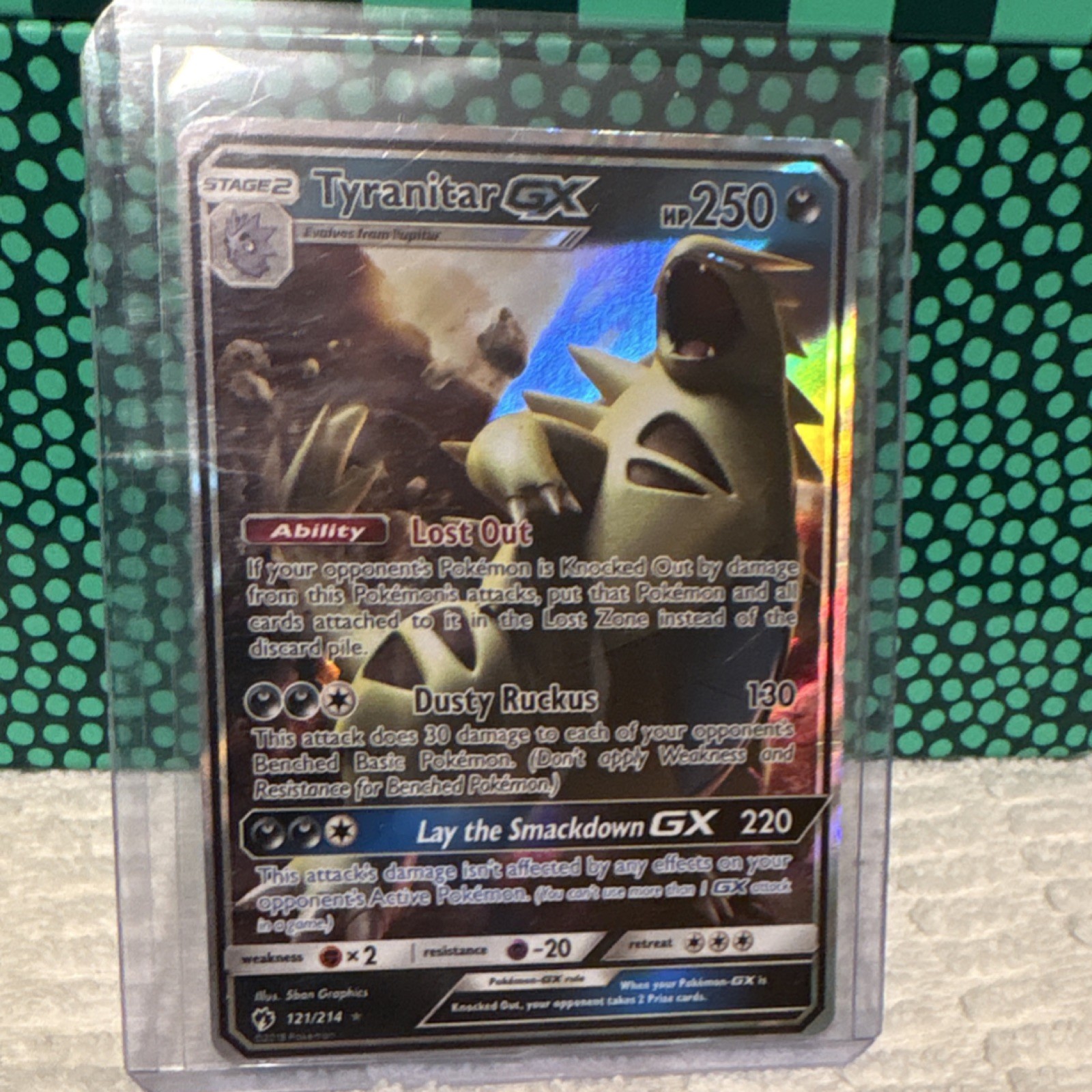 Pokémon Tyranitar GX 121/214 Sm-Lost Thunder Ultra Rare Holo English 2018