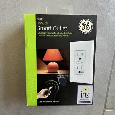 GE Smart Outlet In-Wall Z-Wave 12721 Wireless WiFi Socket Remote Control SEALED