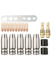 20 Pieces For MIG Welder Nozzles Contact Tips Holder Set for 15AK Machine