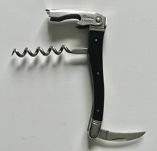 Chateau Laguiole Waiter's Corkscrew dark Horn Handles and Leather Case
