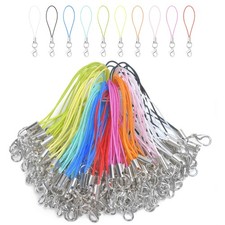 100Pcs Phon Charms Straps with Lobster Clasp for USB Drive Jewelry Mobile Charms