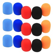 15 Pcs Microphone Covers Mic Covers Foams Microphone Protectors Random color 