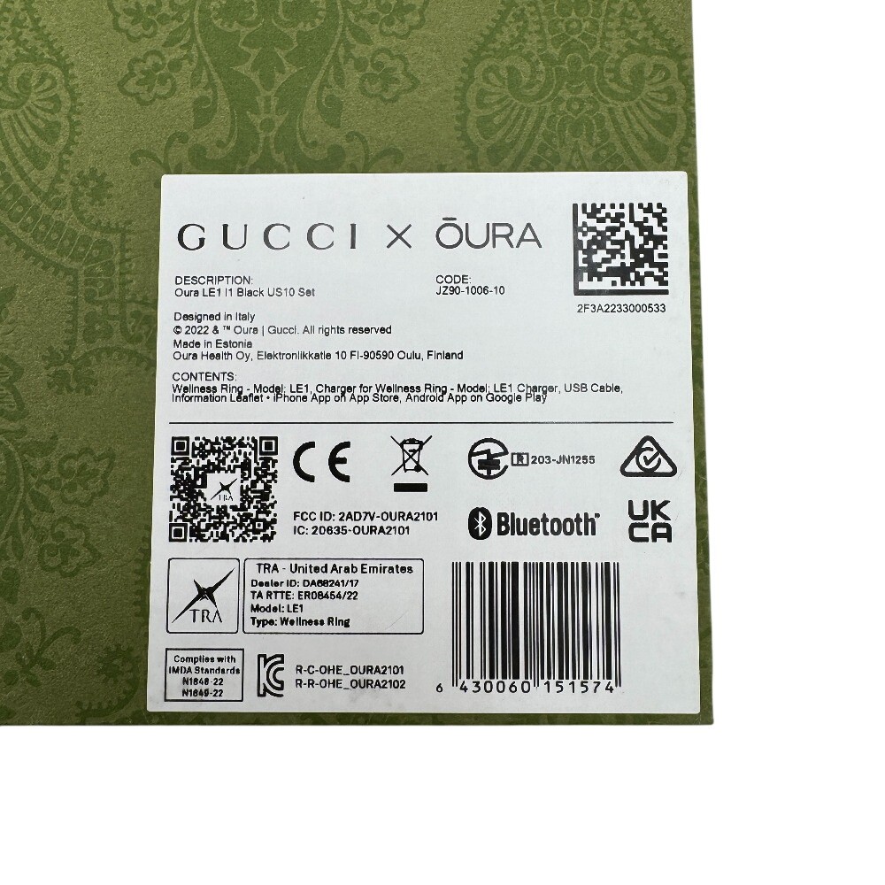 GUCCI Interlocking G titanium Aura Ring Ring blac… - image 7