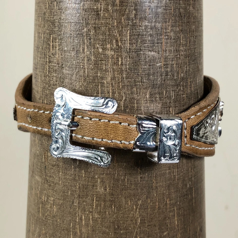 Reloj Montana Silversmiths Mujer Vestido Tanque Cuero Marrón Cuarzo Analógico 21mm 7" Foto 4 de 4