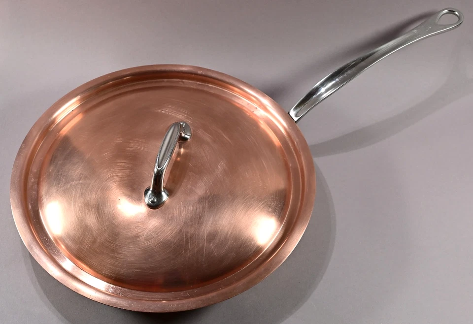 Kupferpfanne Mauviel 1830, 30cm, Kupfer / Edelstahl, mit Deckel, M200s - Bild 2 von 4