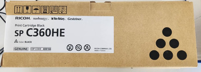 Ricoh 408184 / SPC360HE Original Toner schwarz High Capacity SP C360 / C361 NEU