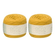 2 Rolls Cotton Crochet Yarn 1.5mm x 164 Yards Macrame Cord Khaki Yellow