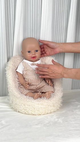 IVITA 20'' Full Silicone Reborn Baby Boy Solid Silicone Doll Can Take Pacifier - Video 1 of 1