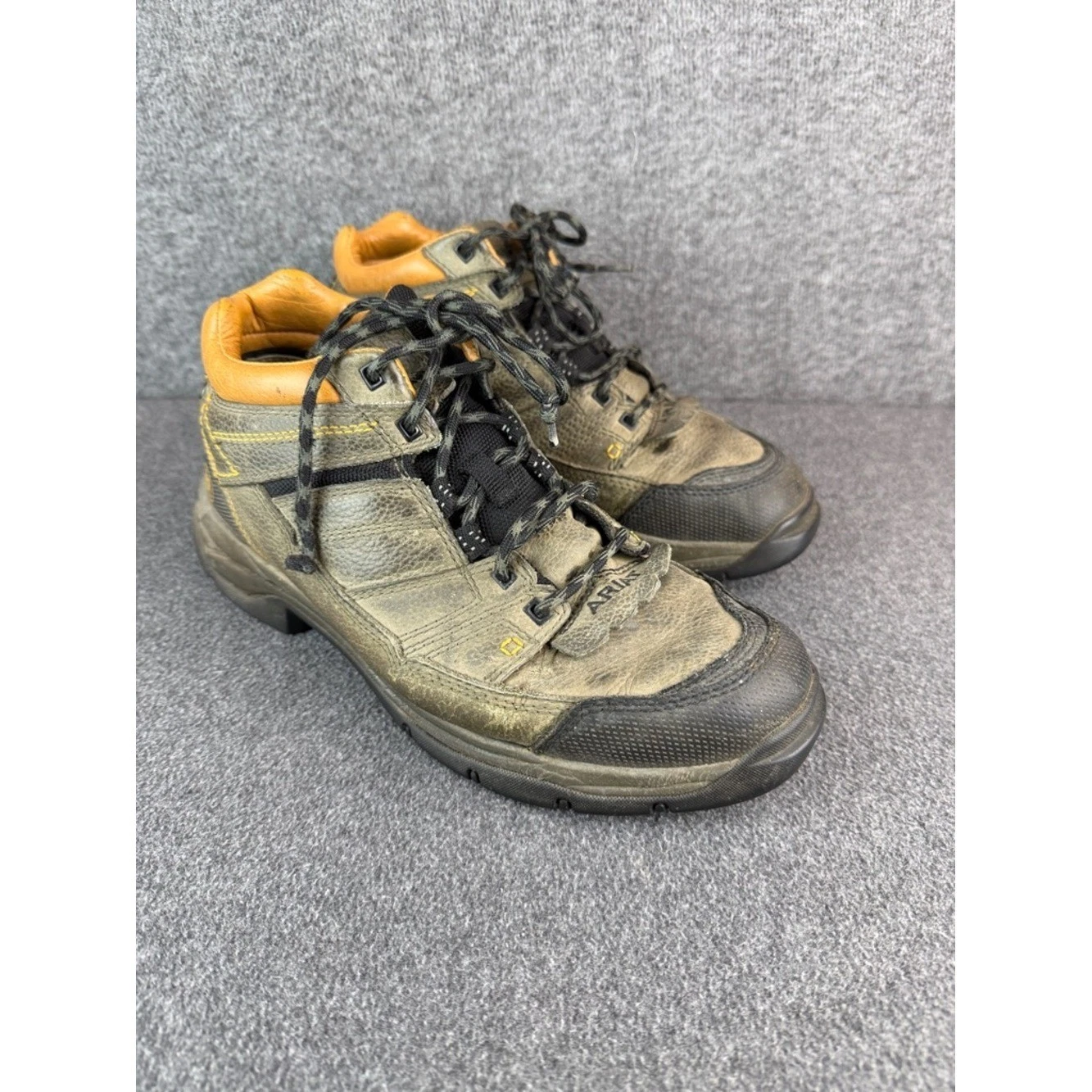 Ariat Olive Brown and Black Outdoor Lace-Up Hiking Boots 8D