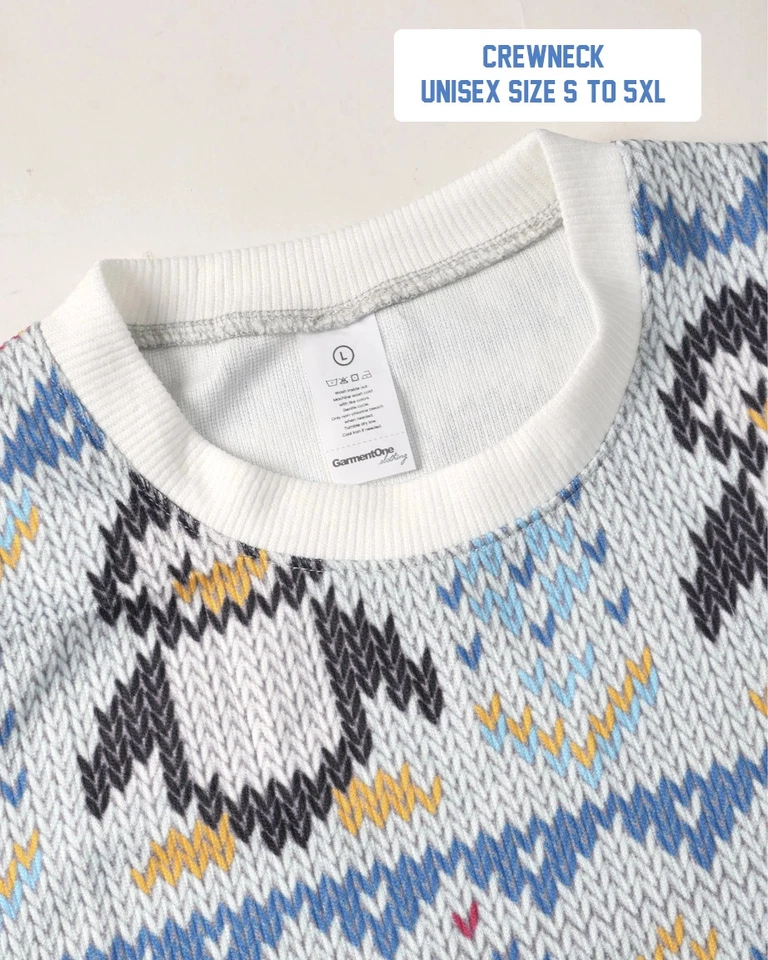 Personalized Chicago Bears Merry Kissmyass Ugly Christmas Sweater Unisex Fit - Image 3 of 4