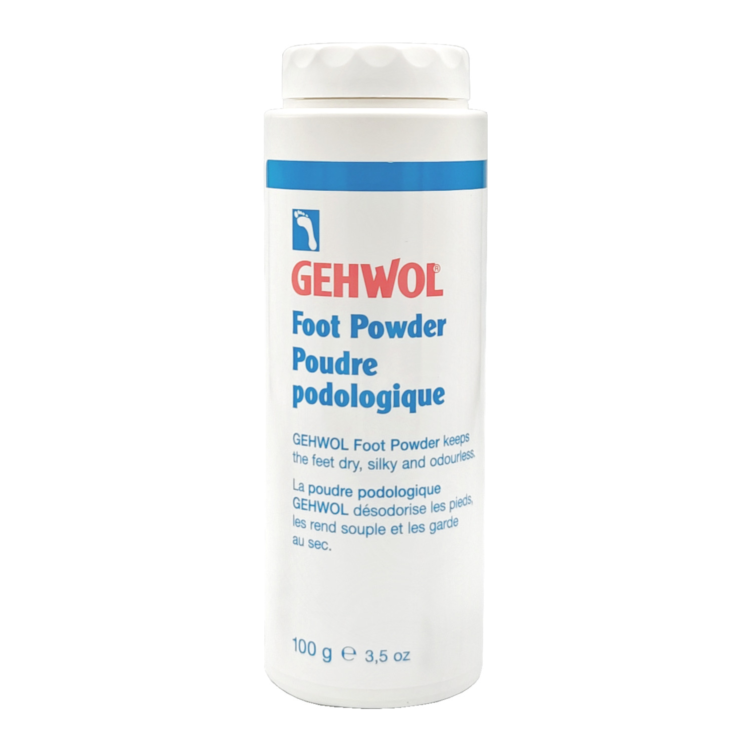 Polvo para pies Gehwol 100 g | desodoriza, seca y protege la piel contra hongos