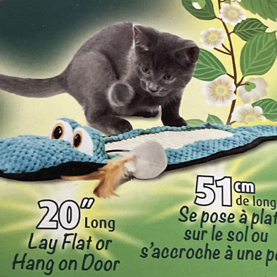Hartz Cattraction Cat Toy with Silver Vine & Catnip Gator Scratch Blue - Image 2 of 2