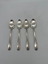 Set of 4 1847 Rogers Bros Daffodil Silver Plate Teaspoons 6"