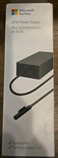 Microsoft Surface Pro Charger 65W Power Supply AC Adapter Black 15V Model 1706