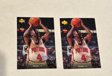 (2) Joe Dumars 1995-96 Upper Deck -  #38 Electric Court and Base #38