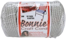 Pepperell Bonnie Macrame Craft Cord 6mmX100yd-Shadow Gray