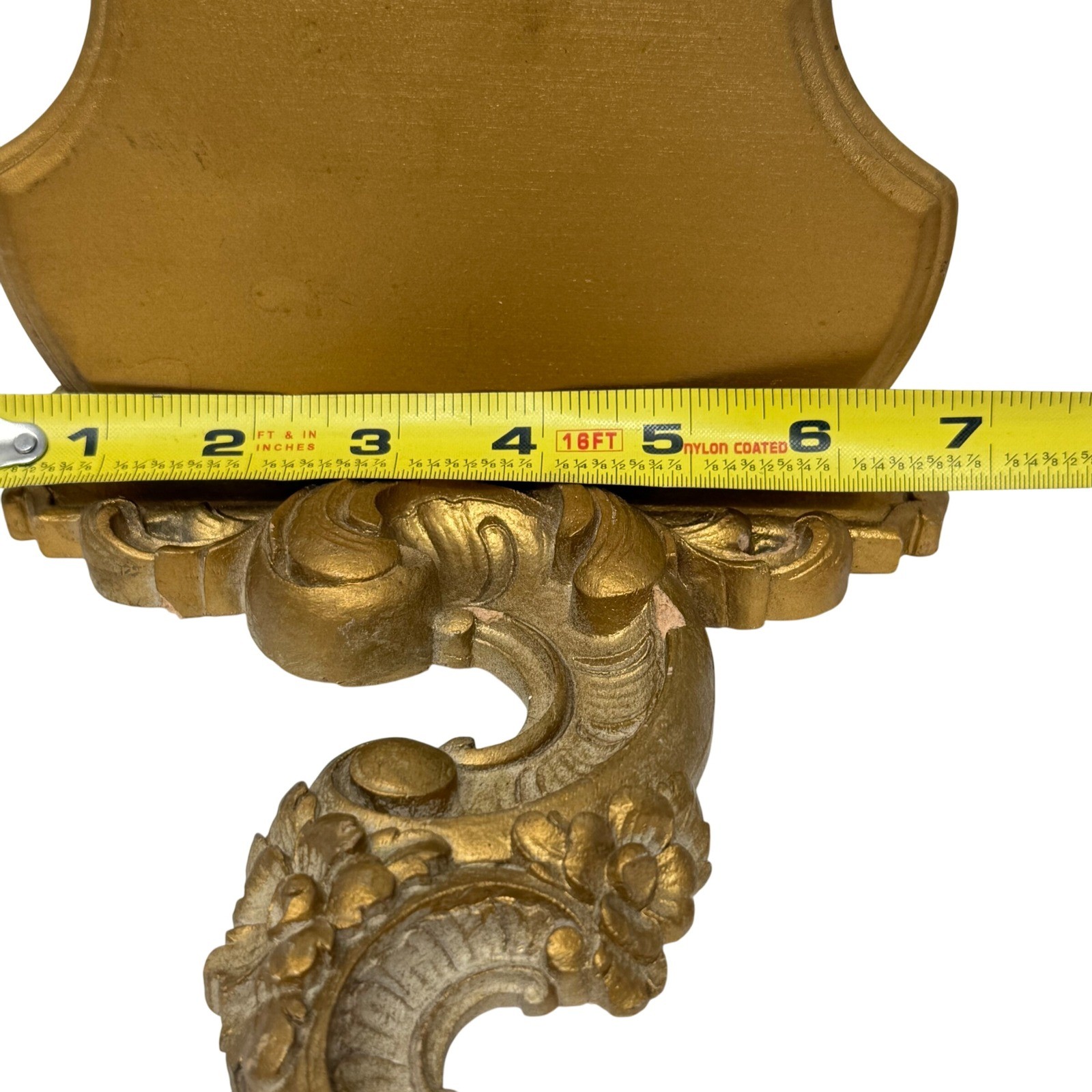 Vtg Syroco Ornate Gold Wall Shelf Rococo Baroque Hollywood Regency Cottagecore