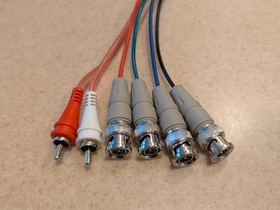 WOOKIEEWIN Male RGB SCART to 4 BNC + Audio Cable Sony PVM BVM * 5FT VERSION *
