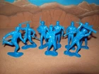 Lot of eight original vintage Marx Fort Apache/Custer playsets 54mm 7th Cavalry