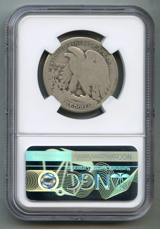 1921 S Walking Liberty Silver Half Dollar NGC AG 3 - Image 2 of 4