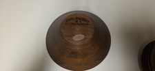 BURL WALNUT Wooden Salad Bowl Dark Hardwood BILLINGS, MISSOURI Round 13.75"