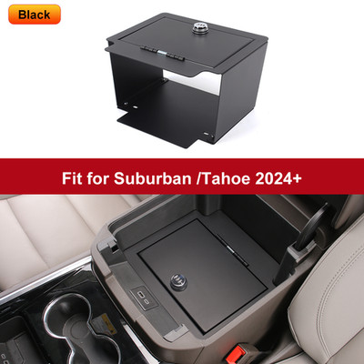 Armrest Vault Safe Box Password Lock Private Case for Chevy Suburban Tahoe 2024+