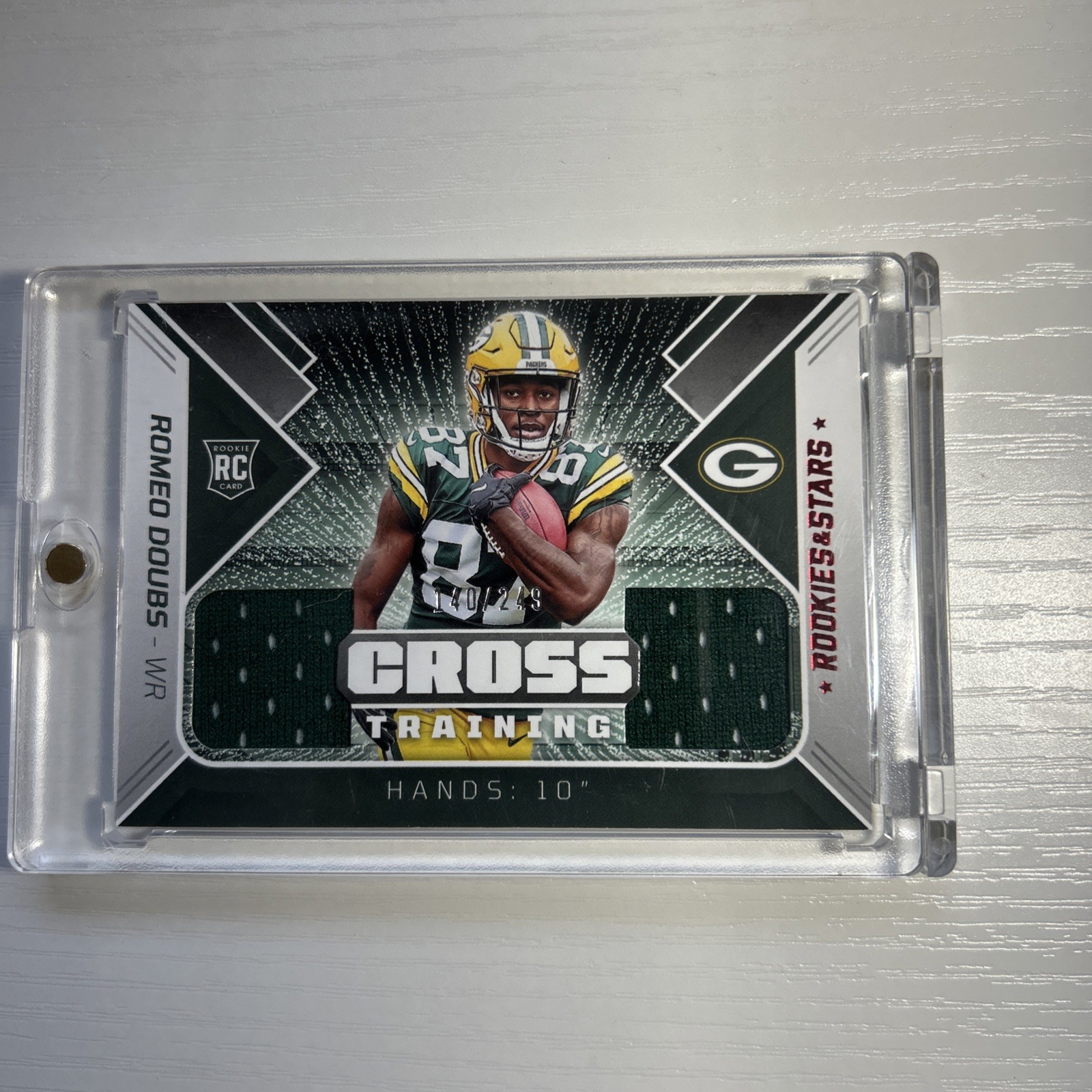 Romeo Doubs Panini Rookies & Stars Cross Training Relics #CTRD Base
