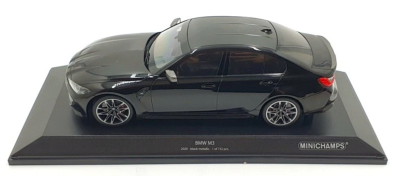 Minichamps 1/18 Scale Diecast 155 020202 - 2020 BMW M3 - Black Metallic - Image 4 of 4