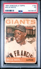 1964 Venezuela Venezuelan Topps #150 Willie Mays Giants PSA 1
