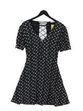 Mango A-Line Midi Dress M in Black